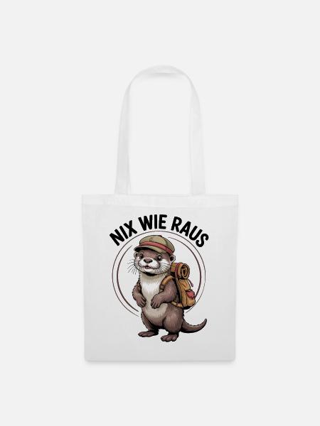 Abenteuer Otter - Stoffbeutel - Weiß