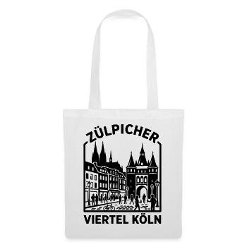 Zülpicher Viertel Köln Kwartier Latäng  - Stoffbeutel - Weiß - Vorne