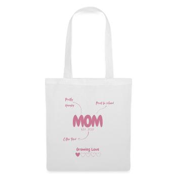 Mom EST. 2027 - Rücken/ Vollformat - Stoffbeutel - Weiß - Vorne
