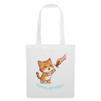 Cookie Time Katze niedliche Designkatze - Stoffbeutel - Weiß - Vorne