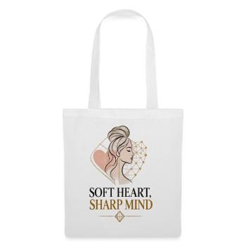 Goldene Herz Silhouette Stil - Stoffbeutel - Weiß - Vorne