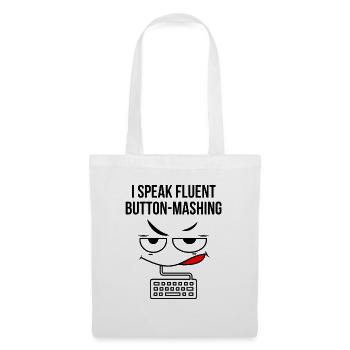 Ich spreche fließend Button-Mashing - Stoffbeutel - Weiß - Vorne