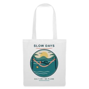 Slow Days Strandhammock Signet - Stoffbeutel - Weiß - Vorne
