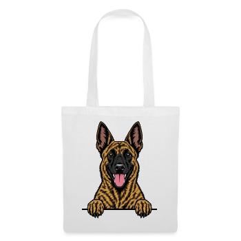 Holländischer Schäferhund - Stoffbeutel - Weiß - Vorne