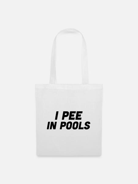 I pee in Pools - Stoffbeutel - Weiß