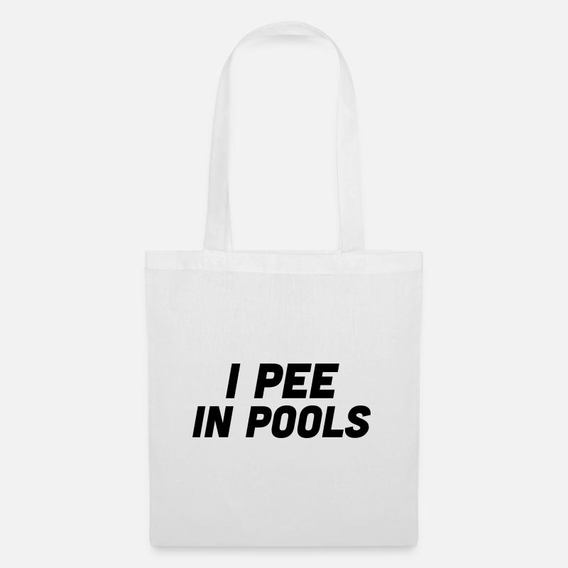 I pee in Pools - Stoffbeutel - Weiß