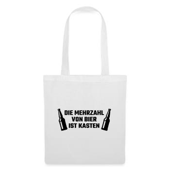 Die Mehrzahl von Bier ist Kasten - Stoffbeutel - Weiß - Vorne