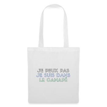 Je peux pas Je suis dans Le canapé - Sac en tissu - blanc - Devant