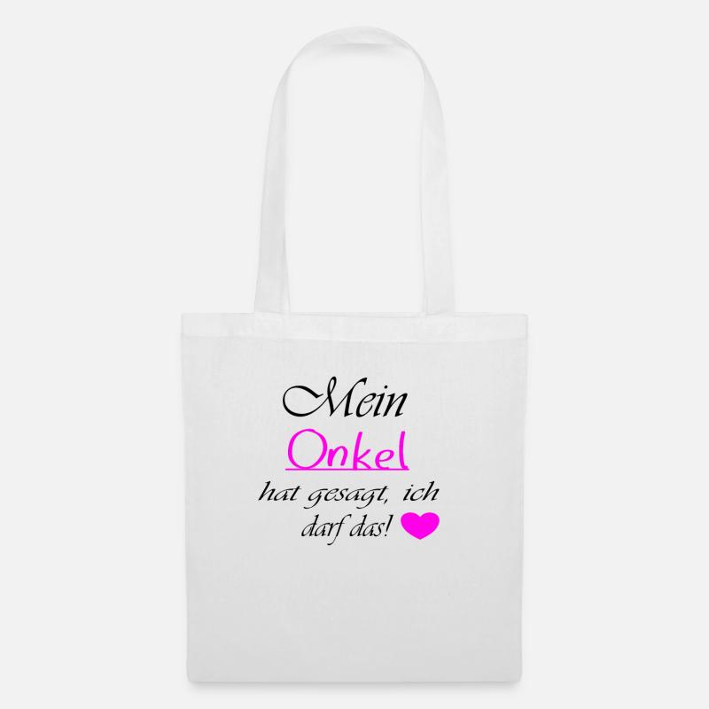 Onkel Geschenk Geschenkidee lustig Baby - Stoffbeutel - Weiß