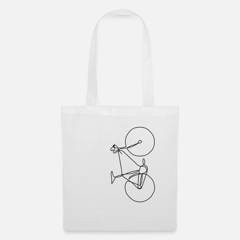 Fahrrad Radfahrer Geschenk - Stoffbeutel - Weiß