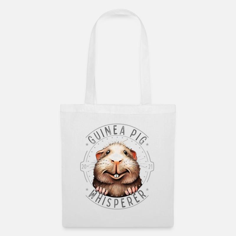 Cochon d’Inde Whisperer Meerschweinchen Flüsterer - Sac en tissu - blanc