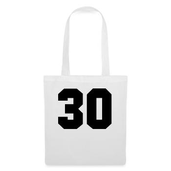 30 - Nombre 30 - Sac en tissu - blanc - Devant
