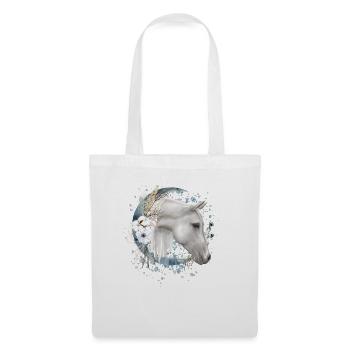 Horse motif with flowers horse - Tote Bag - white - Front