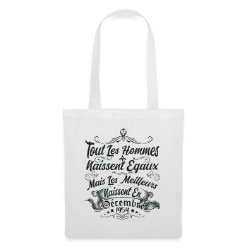 les meilleurs naissent en décembre / Décembre 1954 - Sac en tissu - blanc - Devant