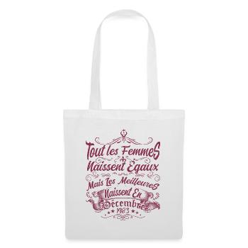 les meilleures naissent en décembre, Décembre 1983 - Sac en tissu - blanc - Devant