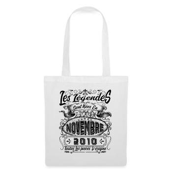 Les Légendes Sont Nées En Novembre 2010 Cadeau - Sac en tissu - blanc - Devant