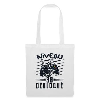 Niveau 36 Débloqué | cadeau de joueur - Sac en tissu - blanc - Devant