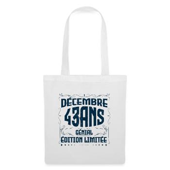 DÉCEMBRE 43 Ans | Édition limitée - Sac en tissu - blanc - Devant