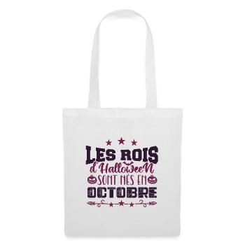 Les Rois D’halloween sont nés en octobre - Sac en tissu - blanc - Devant