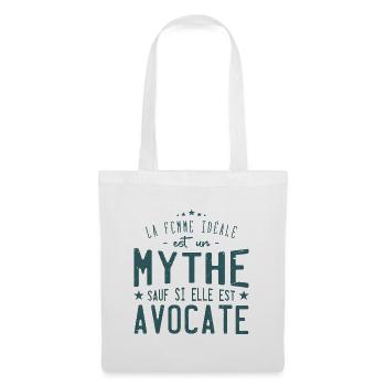 la femme idéale est avocate - humour mythe femme - Sac en tissu - blanc - Devant