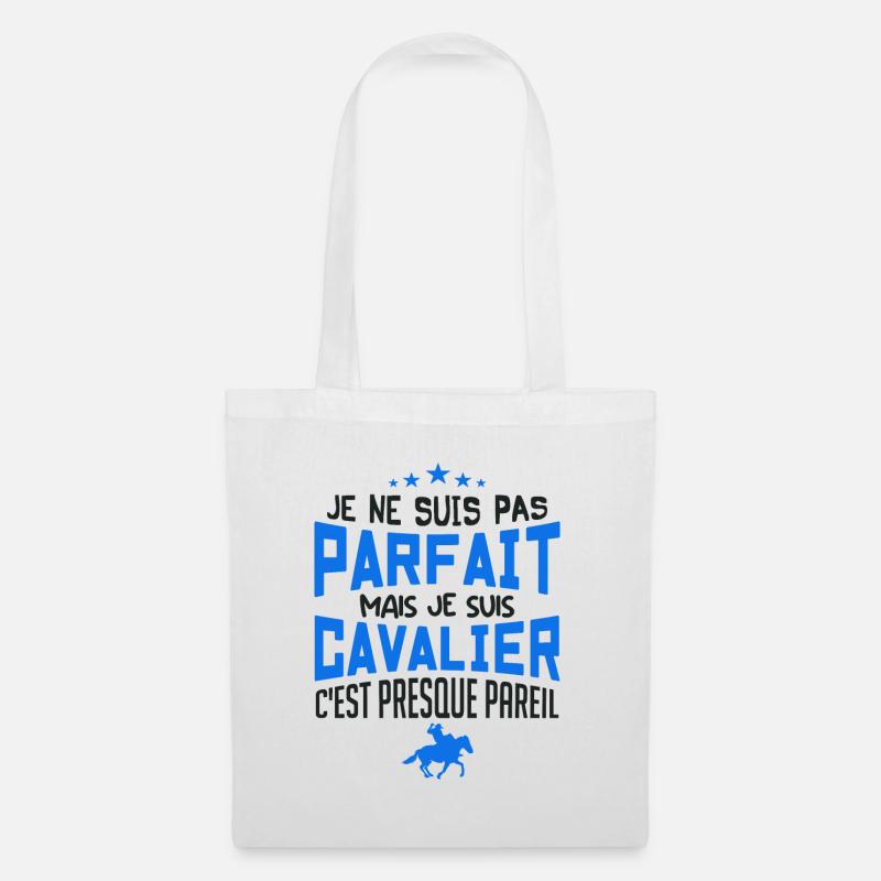 pas parfait mais cavalier - Sac en tissu - blanc