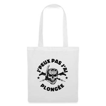 JE PEUX PAS J'AI PLONGÉE - Sac en tissu - blanc - Devant