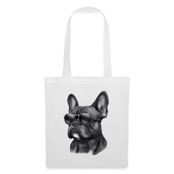Cool French Bulldog Wearing Sunglasses - Tote Bag - white - Front