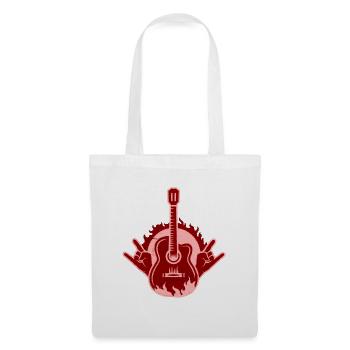 The Rock Guitar on Fire Music Rock Gitarre Musik - Tote Bag - white - Front