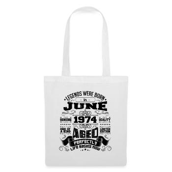 1974 June Anniversary 1974 June | born June 1974 - Tote Bag - white - Front