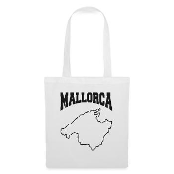 Karte von der Insel von Mallorca Spanien - Stoffbeutel - Weiß - Vorne