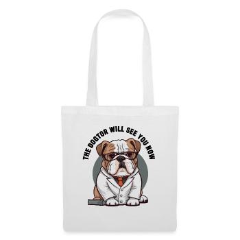 Thérapeute canin Le Dogtor vous verra maintenant - Sac en tissu - blanc - Devant