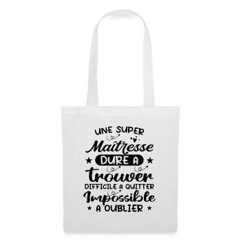 Une Super Maîtresse - Sac en tissu - blanc - Devant