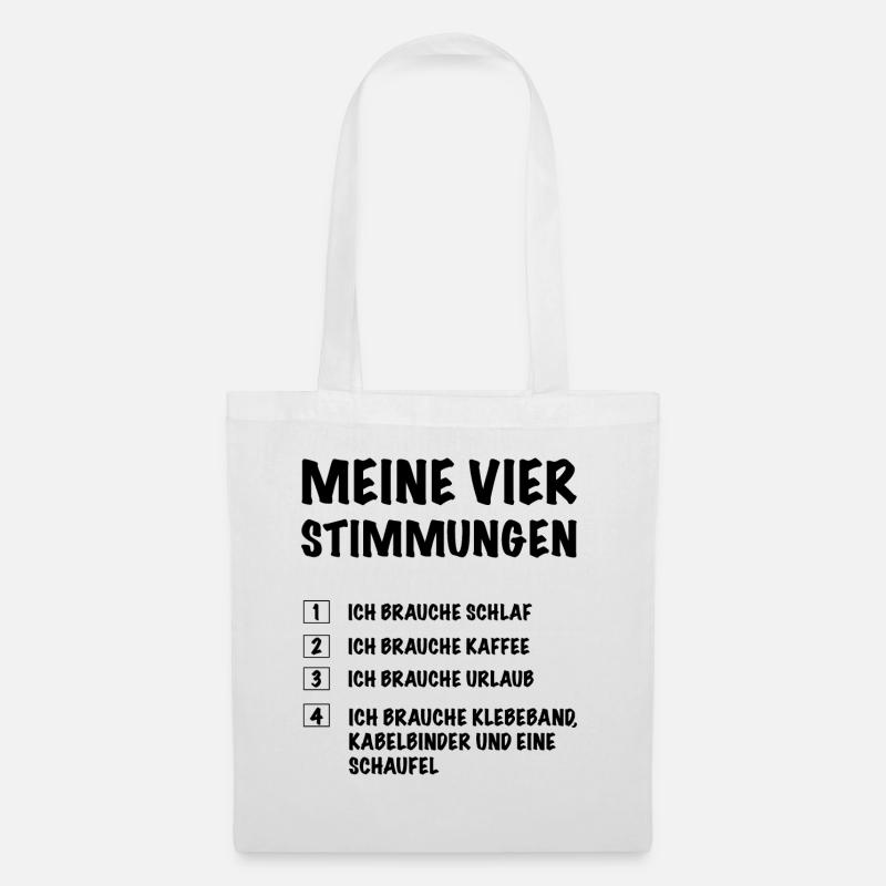 Meine Vier Stimmungen - Stoffbeutel - Weiß