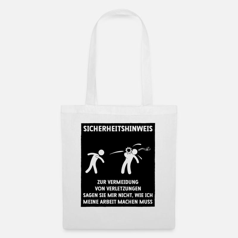 Arbeitskollegen Schichtarbeit witziger Spruch - Stoffbeutel - Weiß