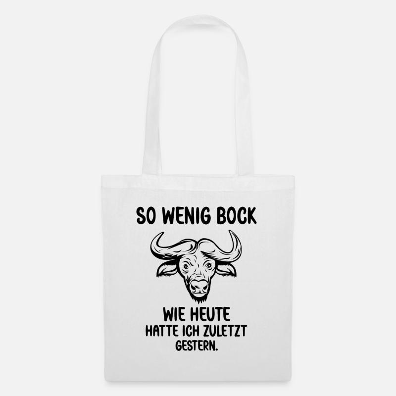 Ein lustiger Bock Tier kein Bock haben - Stoffbeutel - Weiß