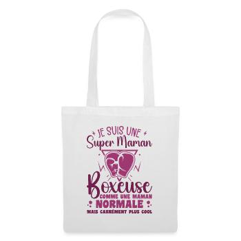Maman Boxeuse Comme Maman Normale Mais Plus Cool - Sac en tissu - blanc - Devant