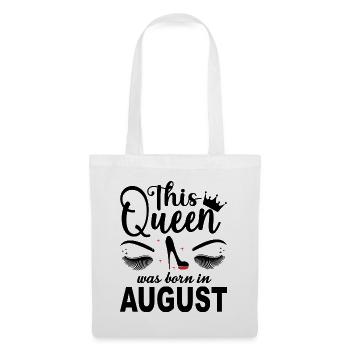 This Queen was born in August Birthday Queen - Tote Bag - white - Front
