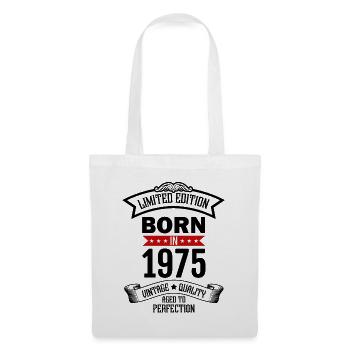 Born in 1975 Birthday 50 Years limited Edition - Stoffbeutel - Weiß - Vorne