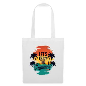 Lets Enjoy the Summer with Palm Trees - Stoffbeutel - Weiß - Vorne