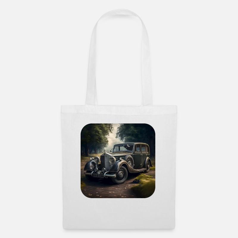 Oldtimer Car, Design 2 - Sac en tissu - blanc