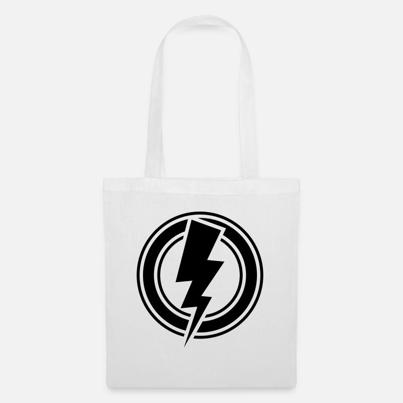 Blitz Symbol - Stoffbeutel - Weiß