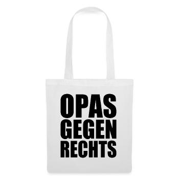 Opas gegen rechts - Stoffbeutel - Weiß - Vorne