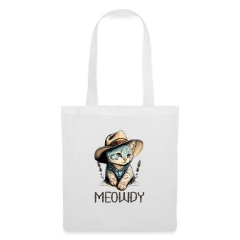 Meowdy Katze Howdy Meme Western Cowboy Kätzchen - Stoffbeutel - Weiß - Vorne