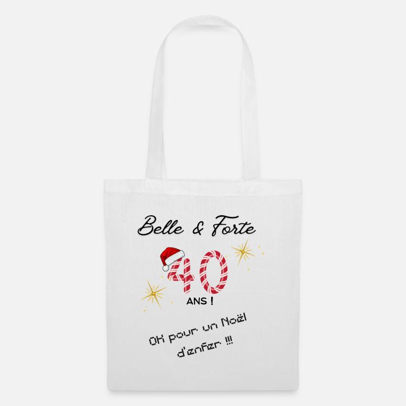 Joyeux_noel_40ans - Stoffbeutel - Weiß