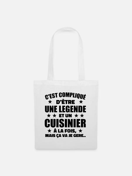 Legend & Cook Cook Geschenkidee - Stoffbeutel - Weiß