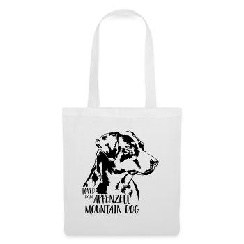 Loved by an Appenzell Mountain Dog Hunde Wilsigns - Stoffbeutel - Weiß - Vorne