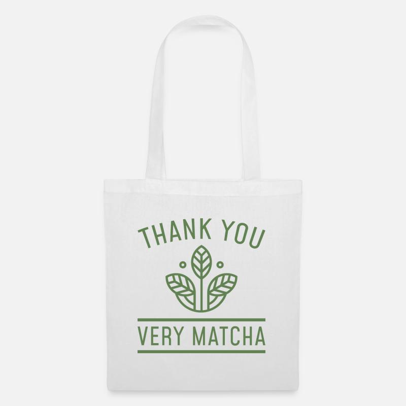 Danke Sehr Matcha - Stoffbeutel - Weiß