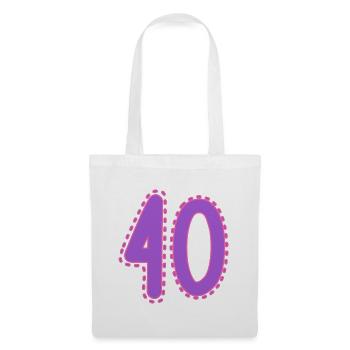 40. 40 YEARS. 40th ANNIVERSARY. 40 YEARS ANNIVERSARY. - Tote Bag - white - Front