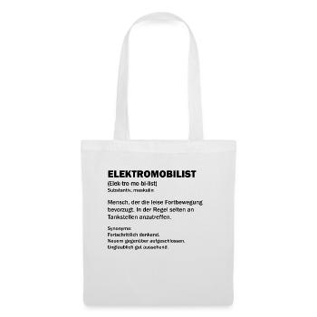 Elektromobilist - Stoffbeutel - Weiß - Vorne
