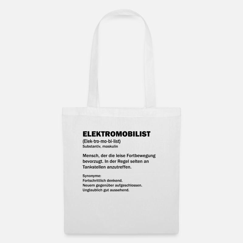 Elektromobilist - Stoffbeutel - Weiß